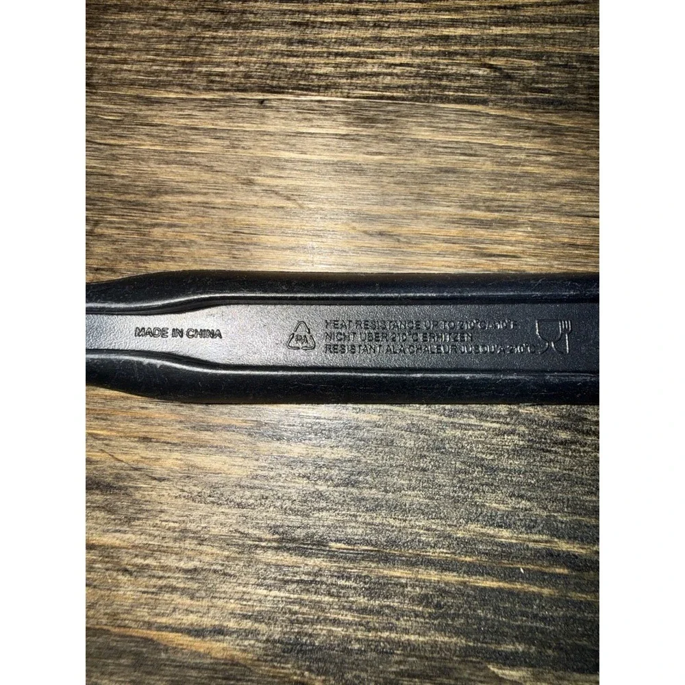 Slotted Serving Spoon Kitchen Utensil Black Heat Resistant Excellent